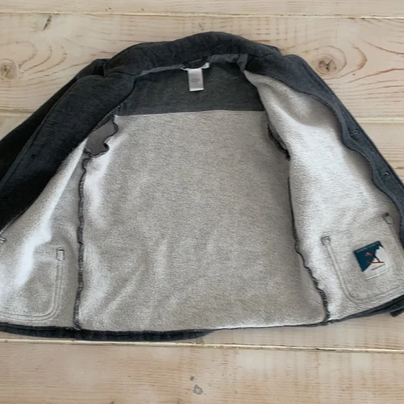 Janie and Jack button down grey cotton warm and cozy coat/jacket size 7